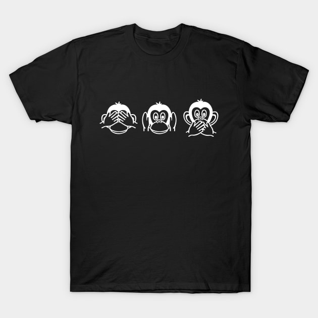 Three wise monkeys T-Shirt by Designzz